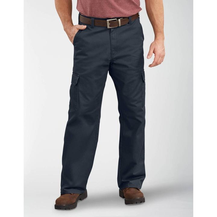 Dickies Men's Loose Fit Straight Leg Cargo Pants - Dark Navy