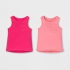 Toddler Girls' 2pk Sleeveless T-shirt Set - Cat & Jack Pink
