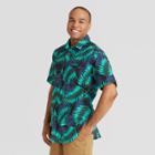 Men's Genuine Kids From Oshkosh Short Sleeve Button-down Shirt - Palm Tree 2x Big, Size:
