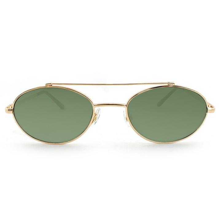 Women's Oval Sunglasses With Olive Lenses - Wild Fable Gold