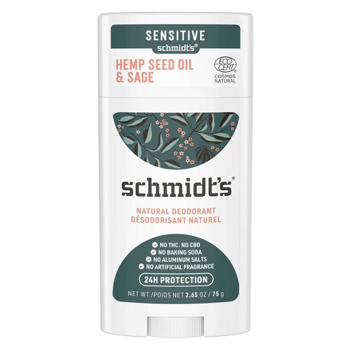 Schmidt's Sage + Vetiver Aluminum-free Hemp Seed Oil Natural Deodorant