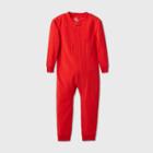 Toddler Adaptive Abdominal Access Cozy Fleece Pajama Jumpsuit - Cat & Jack Red