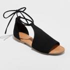 Women's Aileen Lace Up Slide Sandals - Universal Thread Black