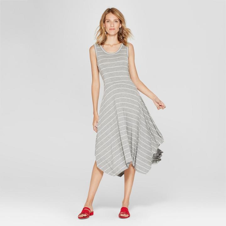 Spenser Jeremy Ecom- Striped Hankercheif Hem Dress, Women's,