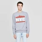 Gender Inclusive Long Sleeve Crewneck Nyc Graphic Sweatshirt - Awake Gray