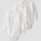 Baby 3pk Long Sleeve Bodysuit - Little Planet By Carter's White
