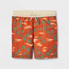 Plusboys' Palm Tree Print Swim Trunks - Cat & Jack Brown