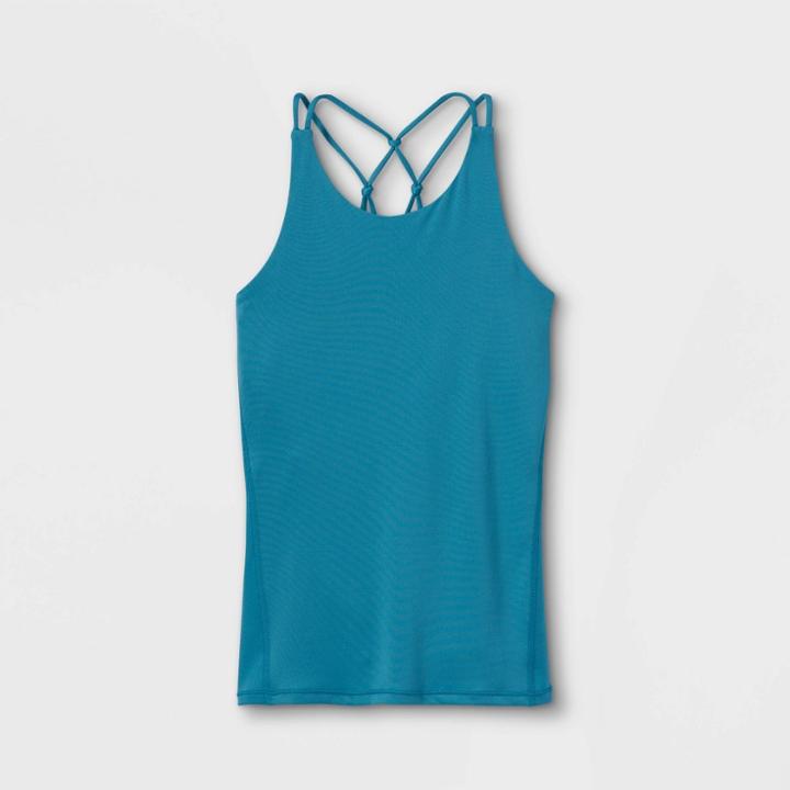 Girls' Racerback Tank Top - All In Motion Teal Blue
