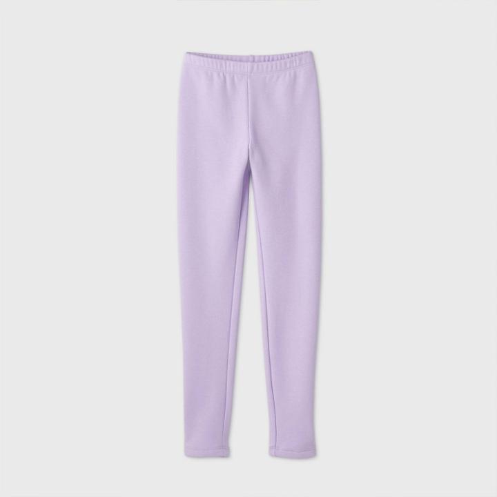 Girls' Cozy Leggings - Cat & Jack Violet