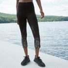 Women's Printed High-waisted Sleek Run Capri Leggings 21 - All In Motion Black