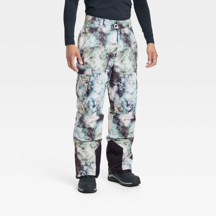 Men's Snow Sport Pants - All In Motion Green Print