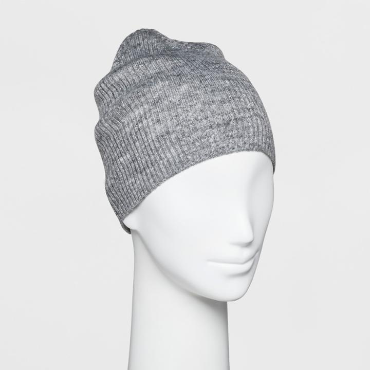 Target Women's Single Layer Ribbed Beanie - Wild Fable Gray