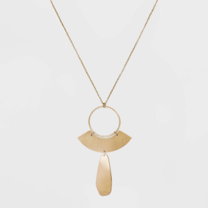 Worn Gold Pendant Necklace - Universal Thread Gold