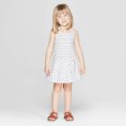 Mila And Emma Mila & Emma Toddler Girls' Striped Circle Skirt - White