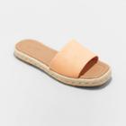 Women's Maren Square Toe Espadrille Slide Sandals - Universal Thread Orange