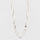 Channels Double Long Necklace - A New Day Blue/gold