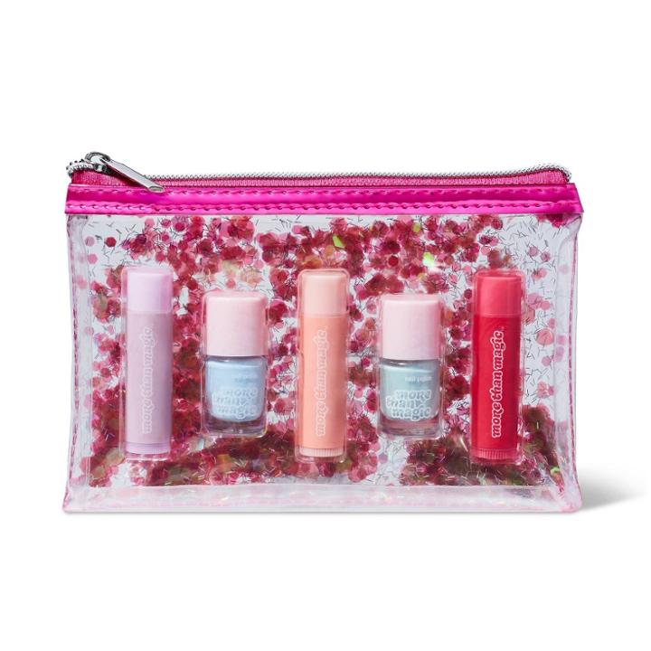 More Than Magic Nail & Lip Set With Makeup Bag - 5pc - More Than