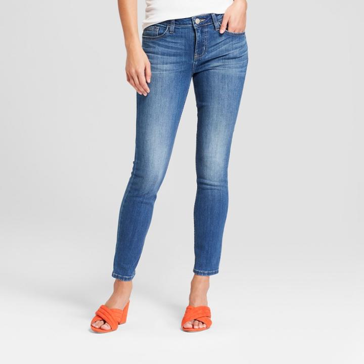 Women's Mid-rise Skinny Ankle Jeans - Crafted By Lee Medium Wash