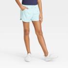 Girls' Soft Gym Shorts - All In Motion Ice Blue Xs, Girl's, White Blue