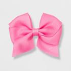 Girls' Solid Bow Clip - Cat & Jack Coral (pink)