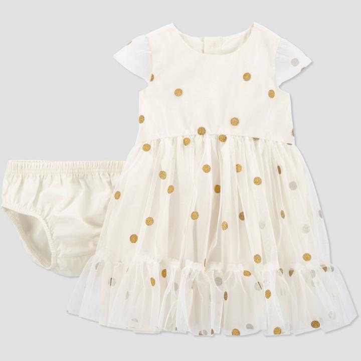 Baby Girls' Tulle Dress - Just One You Made By Carter's Ivory Newborn