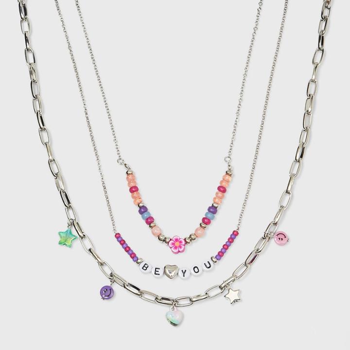 Girls' 3pk 'be You' Necklace Set - Art Class