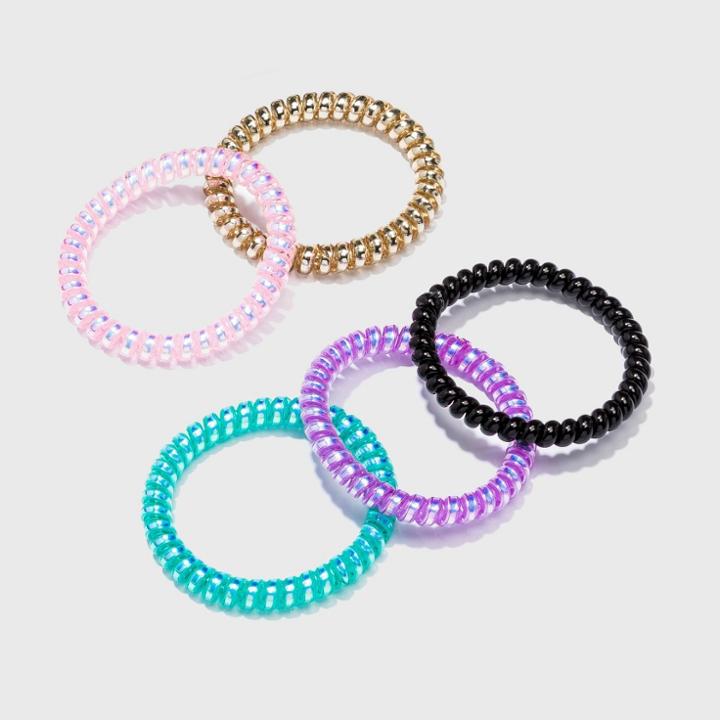 Skinny Phone Cords, Metallic, Solid 5pc - Wild Fable