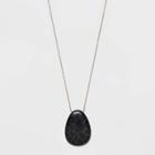 Semi-precious Black Howlite Pendant Necklace - Universal Thread Black