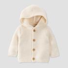 Baby Hooded Sweater - Little Planet By Carter's Off-white Newborn