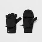 Women's Solid Flip Grommet Gloves - C9 Champion Black S/m, Gray Heather