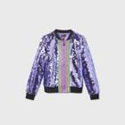 Jojo's Closet Girls' Jojo Siwa Sequin Dream Bomber Jacket - Purple