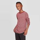 Boys' Long Sleeve T-shirt - Cat & Jack Maroon L, Boy's, Size:
