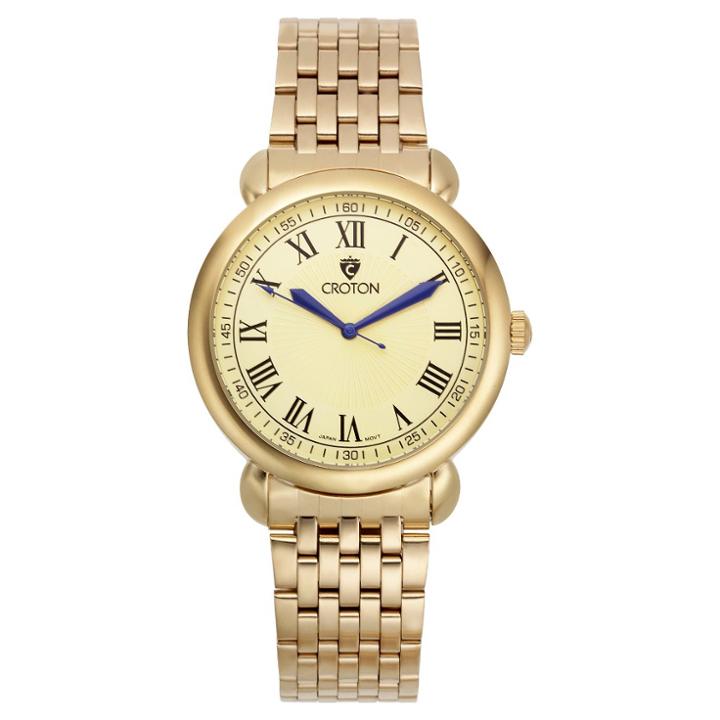 Men's Croton Analog Watch - Gold Champagne Dial