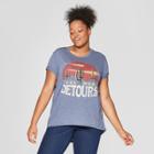 Zoe+liv Women's Plus Size Short Sleeve Detours T-shirt - (juniors') - Navy