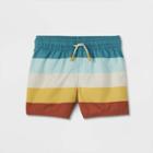 Baby Boys' Retro Striped Swim Trunks - Cat & Jack