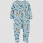 Baby Boys' Safari Footed Pajama - Just One You Made By Carter's Teal Newborn, Blue