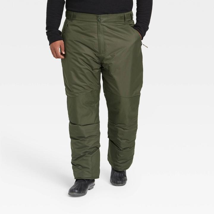 Men's Big & Tall Snow Pants - All In Motion Olive Green
