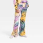 Girls' Flare Sweatpants - Art Class Purple Tie-dye
