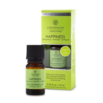 .33 Fl Oz Chesapeake Bay Candle Essential Oil Happiness Ylang Ylang/lavender/pettitgrain