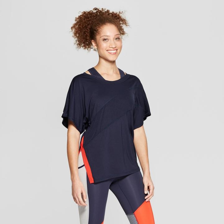 Women's Asymmetrical Short Sleeve Top - C9 Champion Xavier Navy