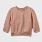 Grayson Collective Toddler Boys' Quilted Pullover Sweatshirt - Rust Brown