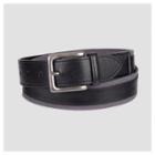 Men's 35mm Faux Leather Web Belt With Overlay - Goodfellow & Co Gray