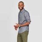 Men's Standard Fit Long Sleeve Whittier Oxford Button-down Shirt - Goodfellow & Co Thundering Gray L, Men's,
