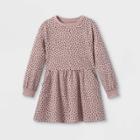 Girls' Long Sleeve Knit Dress - Cat & Jack Rose Pink