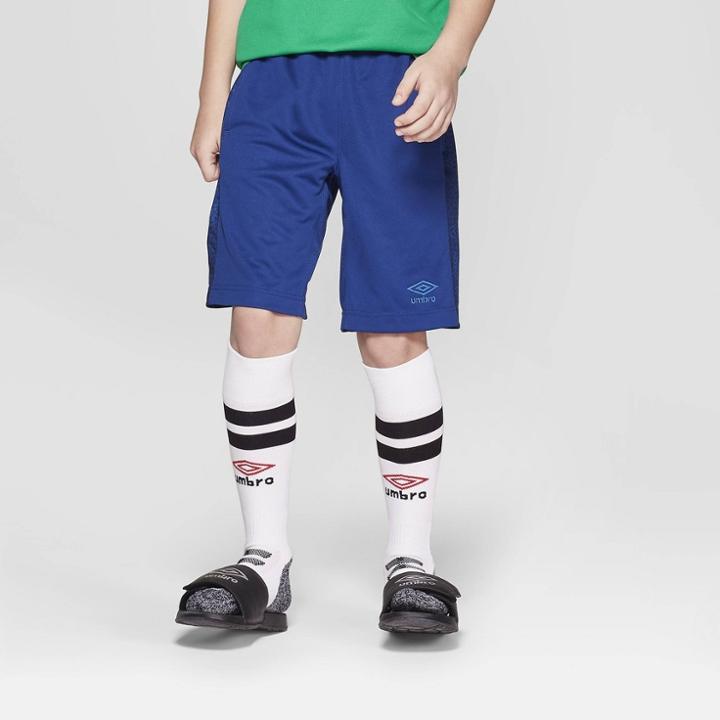Umbro Boys' Knit Performance Shorts - Blue