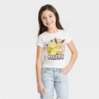 Pokemon Girls' Pokmon Eevee & Pikachu Short Sleeve Graphic T-shirt - White
