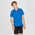 Boys' Short Sleeve Stain Release Uniform Polo Shirt - Cat & Jack Blue