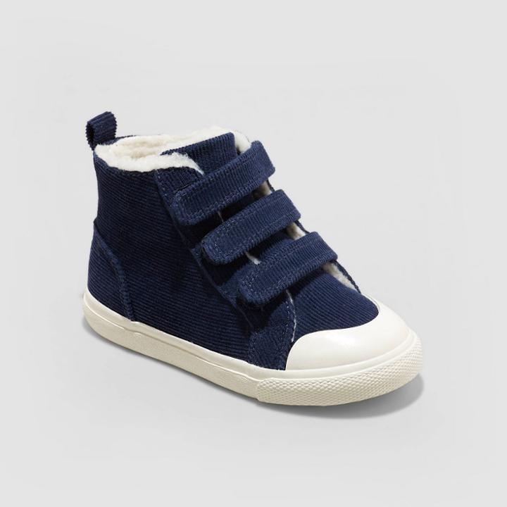 Toddler Boys' Roman Slip-on Booties - Cat & Jack Navy