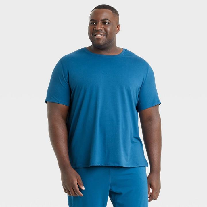 Men's Big & Tall Short Sleeve Performance T-shirt - All In Motion Teal Blue