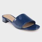 Women's Mae Patent Heeled Slide Sandals - Who What Wear Blue
